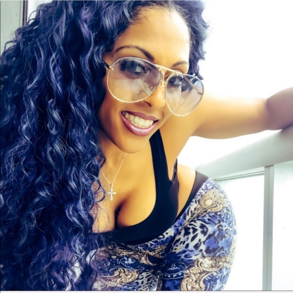 Miz Le Porsche Oversized Aviator Sunnies Clear Peach or Blue Tinted Sunglasses - Picture 9 of 16